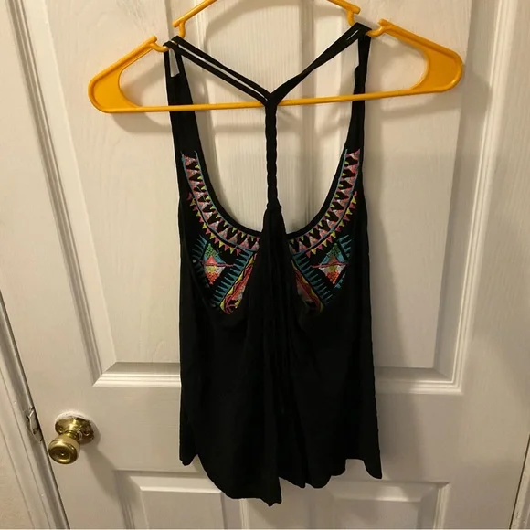 Black Embroidered Women's Top - Picture 2 of 8